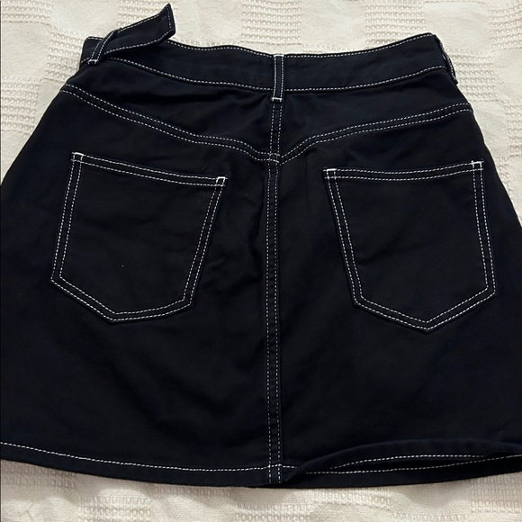 BDG Black Denim Skirt with Stitch Detail Urban Outfitters size small - Picture 4 of 7